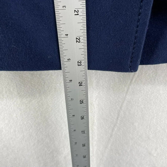 H&M Divided Pea Coat Women Sz 6 Navy Blue Collared Double Breasted Button Pocket - Picture 5 of 12